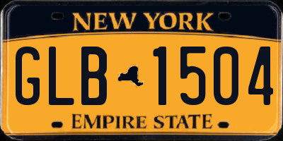 NY license plate GLB1504