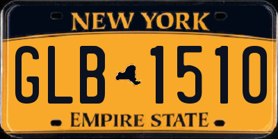 NY license plate GLB1510