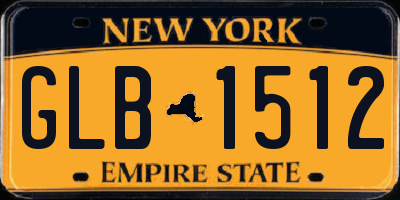 NY license plate GLB1512