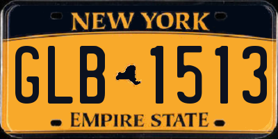 NY license plate GLB1513
