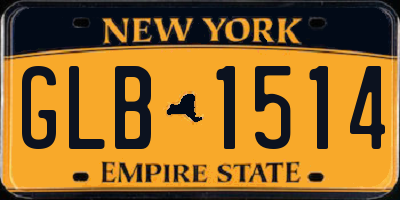 NY license plate GLB1514