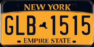 NY license plate GLB1515