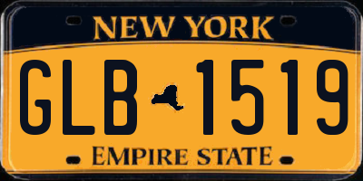 NY license plate GLB1519