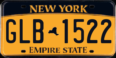 NY license plate GLB1522