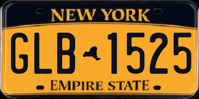 NY license plate GLB1525