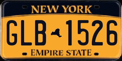 NY license plate GLB1526