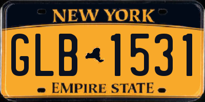 NY license plate GLB1531