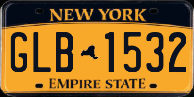 NY license plate GLB1532