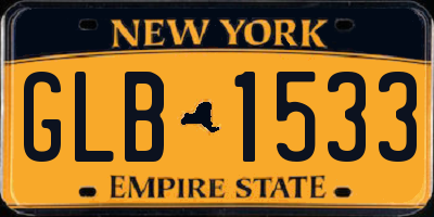 NY license plate GLB1533