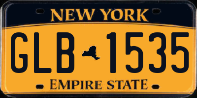 NY license plate GLB1535