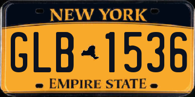 NY license plate GLB1536