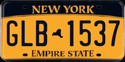 NY license plate GLB1537