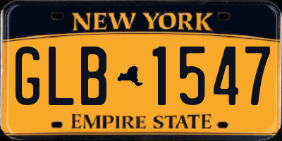NY license plate GLB1547
