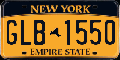 NY license plate GLB1550