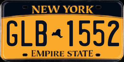 NY license plate GLB1552