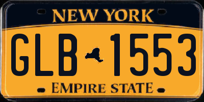NY license plate GLB1553