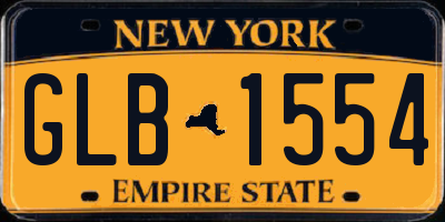 NY license plate GLB1554