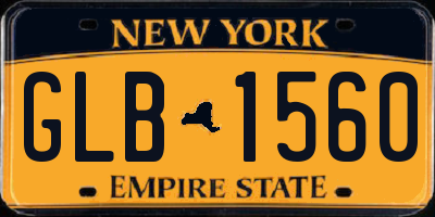 NY license plate GLB1560