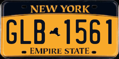 NY license plate GLB1561