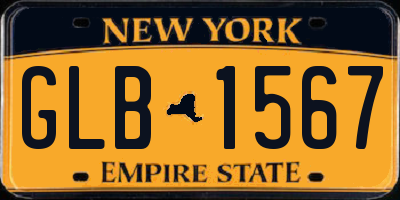 NY license plate GLB1567