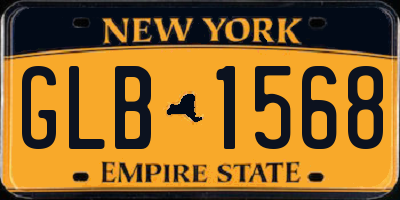 NY license plate GLB1568