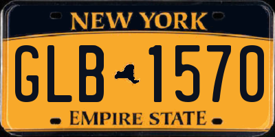 NY license plate GLB1570