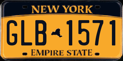 NY license plate GLB1571