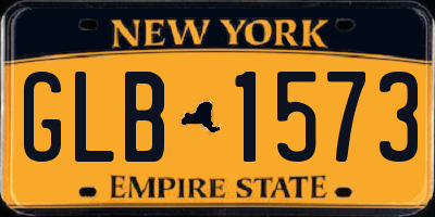 NY license plate GLB1573