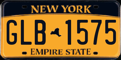 NY license plate GLB1575