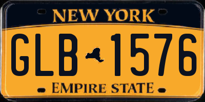 NY license plate GLB1576