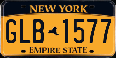 NY license plate GLB1577