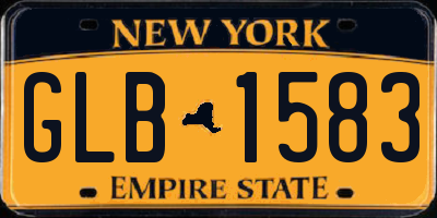 NY license plate GLB1583