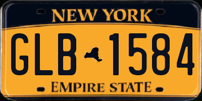 NY license plate GLB1584