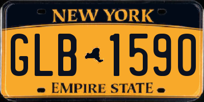 NY license plate GLB1590