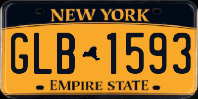 NY license plate GLB1593