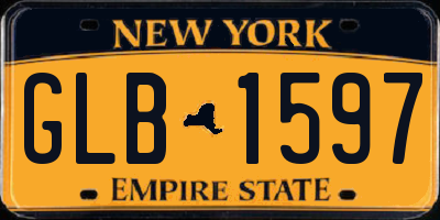NY license plate GLB1597