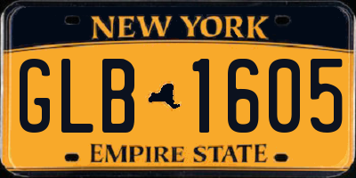 NY license plate GLB1605