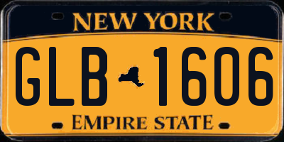 NY license plate GLB1606