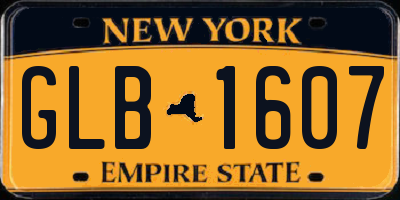 NY license plate GLB1607