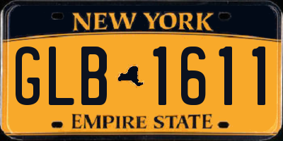 NY license plate GLB1611
