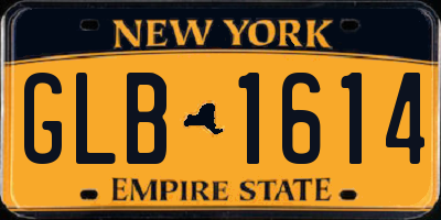 NY license plate GLB1614