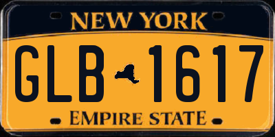 NY license plate GLB1617