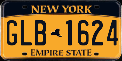 NY license plate GLB1624
