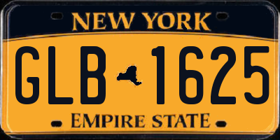 NY license plate GLB1625