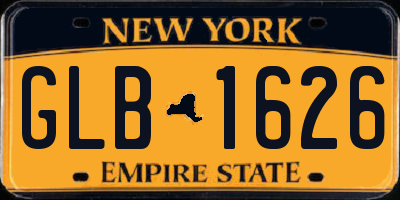 NY license plate GLB1626