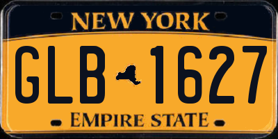 NY license plate GLB1627