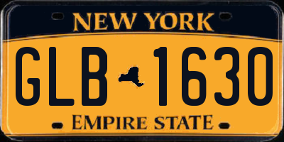 NY license plate GLB1630