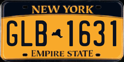 NY license plate GLB1631