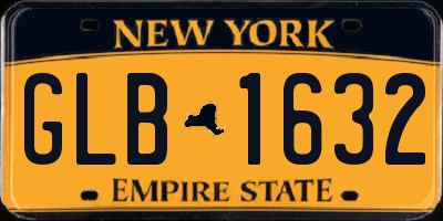 NY license plate GLB1632