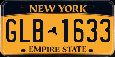 NY license plate GLB1633